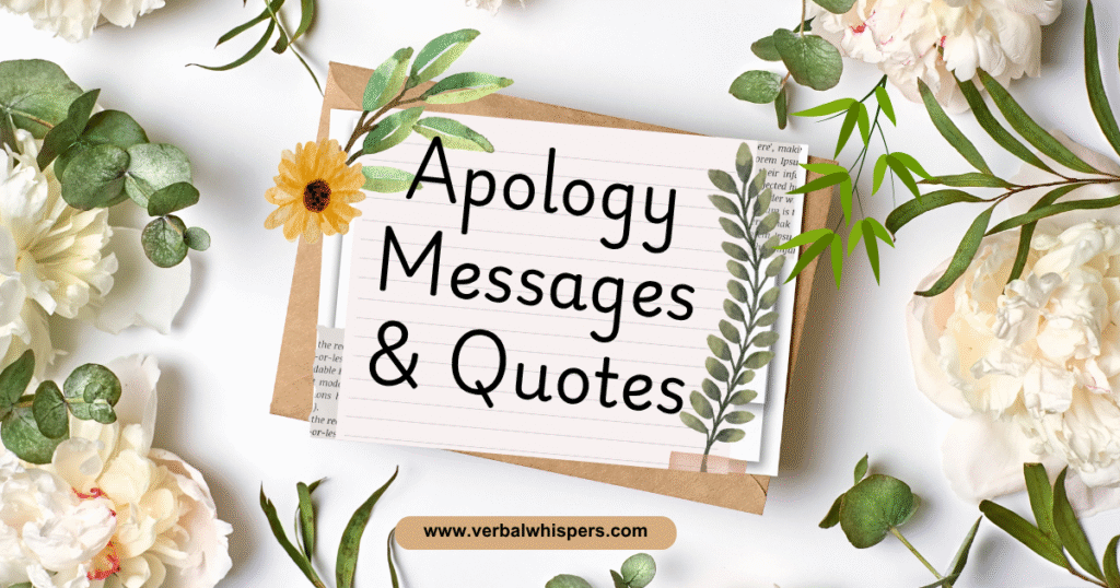 Apology Messages Apology Quotes